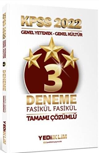 2022 KPSS Lisans GY-GK Tamamı Çözümlü Fasikül 3 Yıldız Deneme - 1