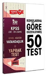 2022 KPSS Lise Ön Lisans Genel Kültür Vatandaşlık Yaprak Test - Yargı Yayınevi