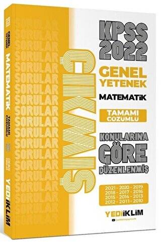 2022 KPSS Matematik Konularına Göre Çıkmış Sorular Çözümlü - 1