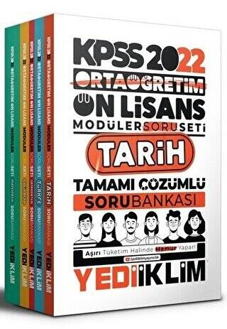 2022 KPSS Ortaöğretim Lise Ön Lisans GYGK Soru Bankası Çözümlü Modüler Set - 1