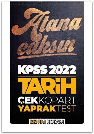 2022 KPSS Tarih Çek Kopart Yaprak Test - 1