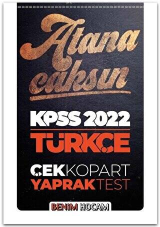 2022 KPSS Türkçe Çek Kopart Yaprak Test - 1