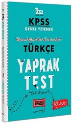 2022 KPSS Türkçe Yaprak Test Çek Kopart - Yargı Yayınevi