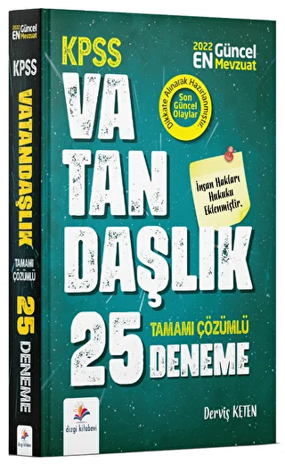 2022 KPSS Vatandaşlık Tamamı Çözümlü 25 Deneme - 1