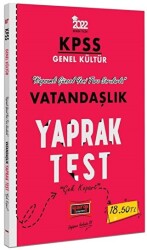 2022 KPSS Vatandaşlık Yaprak Test Çek Kopart - Yargı Yayınevi
