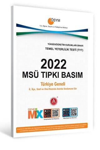 2022 MSÜ Tıpkı Basım Deneme Kitapçığı - 1