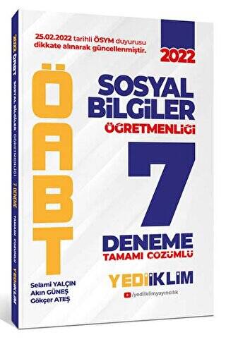 2022 ÖABT Sosyal Bilgiler Öğretmenliği Tamamı Çözümlü 7 Deneme - 1