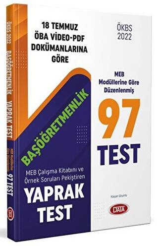 2022 ÖKBS Başöğretmenlik Yaprak Test - 1