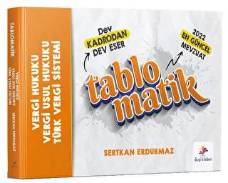 2022 Tablomatik Vergi Hukuku - Vergi Usul Hukuku - Türk Vergi Sistemi Konu Anlatımı - 1