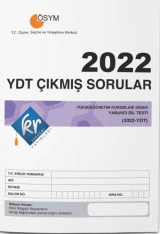 2022 YDT Çıkmış Sorular Tıpkı Basım Kitapçığı - 1