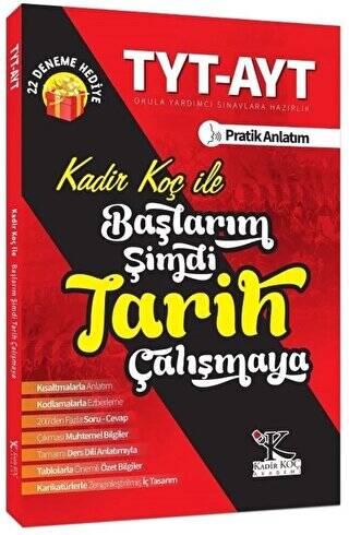 YKS TYT AYT Başlarım Şimdi Tarih Çalışmaya 22 Deneme İlaveli - 1