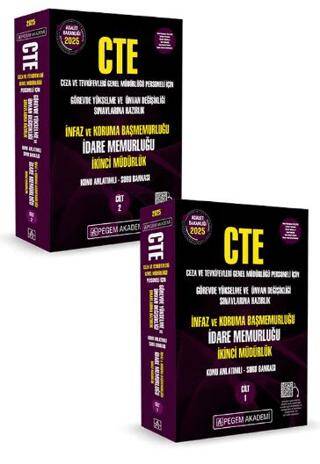 2025 GYS CTE Adalet Bakanlığı Ceza ve Tevkifevleri Genel Müdürlüğü Görevde Yükselme ve Ünvan Değişikliği Sınavlarına Hazırlık Konu Anlatımlı Soru Bankası İdare Memurluğu 2 Cilt - 1