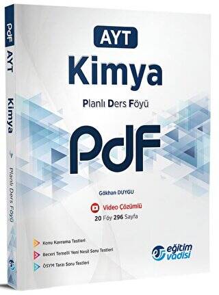 AYT Kimya PDF Planlı Ders Föyü - 1