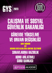 2023 Çalışma ve Sosyal Güvenlik Bakanlığı GYS Şube Müdürü - Şef - Veri Hazırlama Kontrol İşletmeni Konu Anlatımlı Soru Bankası - 1