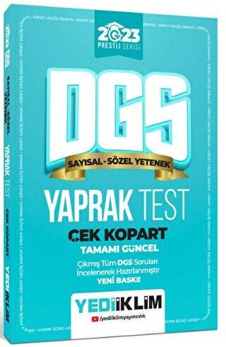 2023 DGS Çek Kopart Yaprak Test - 1