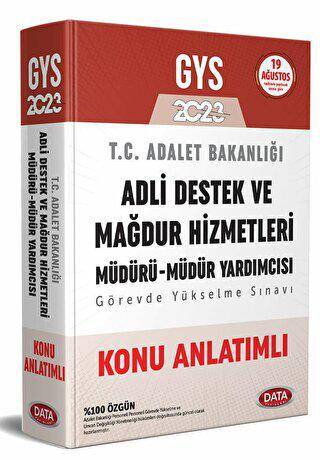 2023 GYS Adalet Bakanlığı Adli Destek ve Mağdur Hizmetleri Müdürü - Müdür Yardımcısı Konu Anlatımlı - 1