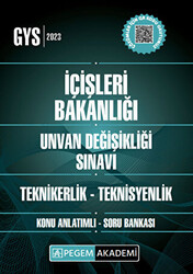 2023 İçişleri Bakanlığı Unvan Değişikliği Sınavı Teknikerlik-Teknisyenlik Konu Anlatımlı Soru Bankası - 1