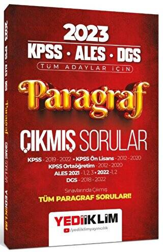 2023 KPSS ALES DGS Paragraf Çıkmış Sorular - 1