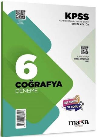 2025 KPSS Coğrafya 6x18 Deneme Tamamı Video Çözümlü - 1