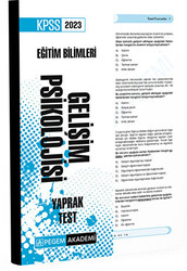 2023 KPSS Eğitim Bilimleri Gelişim Psikolojisi Yaprak Test - 1