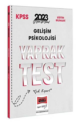 2023 KPSS Eğitim Bilimleri Gelişim Psikolojisi Yaprak Test - 1
