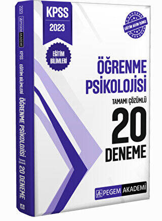 2023 KPSS Eğitim Bilimleri Öğrenme Psikolojisi 20 Deneme - 1