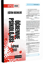 2023 KPSS Eğitim Bilimleri Öğrenme Psikolojisi Yaprak Test - 1