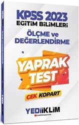 2023 KPSS Eğitim Bilimleri Ölçme ve Değerlendirme Çek Kopart Yaprak Test - Yediiklim Yayınları