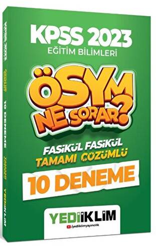 2023 KPSS Eğitim Bilimleri ÖSYM Ne Sorar Tamamı Çözümlü 10 Fasikül Deneme - 1