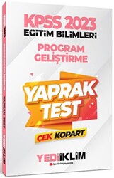 2023 KPSS Eğitim Bilimleri Program Geliştirme Çek Kopart Yaprak Test - Yediiklim Yayınları