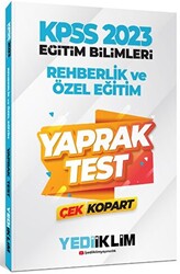 2023 KPSS Eğitim Bilimleri Rehberlik ve Özel Eğitim Çek Kopart Yaprak Test - 1