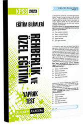 2023 KPSS Eğitim Bilimleri Rehberlik ve Özel Eğitim Yaprak Test - 1