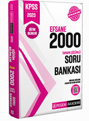 2023 KPSS Eğitim Bilimleri Tamamı Çözümlü Efsane 2000 Soru Bankası - 1
