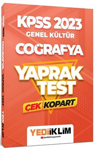 2023 KPSS Genel Kültür Coğrafya Çek Kopart Yaprak Test - 1