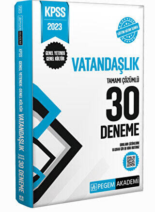 2023 KPSS Genel Kültür Genel Yetenek Vatandaşlık 30 Deneme - 1