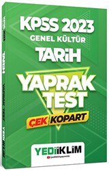2023 KPSS Genel Kültür Tarih Çek Kopart Yaprak Test - 1