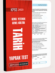 2023 KPSS Genel Yetenek Genel Kültür Tarih Yaprak Test - 1