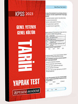 2023 KPSS Genel Yetenek Genel Kültür Tarih Yaprak Test - 1