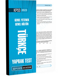 2023 KPSS Genel Yetenek Genel Kültür Türkçe Yaprak Test - 1
