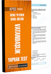 2023 KPSS Genel Yetenek Genel Kültür Vatandaşlık Yaprak Test - 1