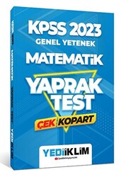 2023 KPSS Genel Yetenek Matematik Çek Kopart Yaprak Test - 1