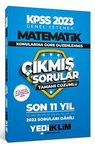 2023 KPSS Genel Yetenek Matematik Konularına Göre Tamamı Çözümlü Son 11 Yıl Çıkmış Sorular - 1