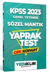 2023 KPSS Genel Yetenek Sözel Mantık Çek Kopart Yaprak Test - 1