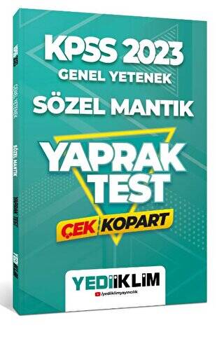 2023 KPSS Genel Yetenek Sözel Mantık Çek Kopart Yaprak Test - 1