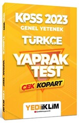 2023 KPSS Genel Yetenek Türkçe Çek Kopart Yaprak Test - 1