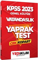 2023 KPSS Lisans Genel Kültür Vatandaşlık Çek Kopart Yaprak Test - 1