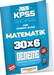 KPSS Matematik İLELEBET 30x6 Deneme Çözümlü - Yönerge Yayınları