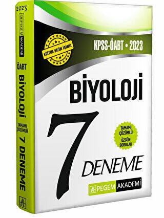 2023 KPSS ÖABT Biyoloji Öğretmenliği 7 Deneme - 1