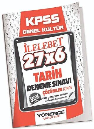 KPSS Tarih İLELEBET 27x6 Deneme Çözümlü - 1