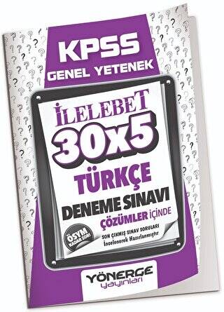 KPSS Türkçe İLELEBET 30x5 Deneme Çözümlü - 1